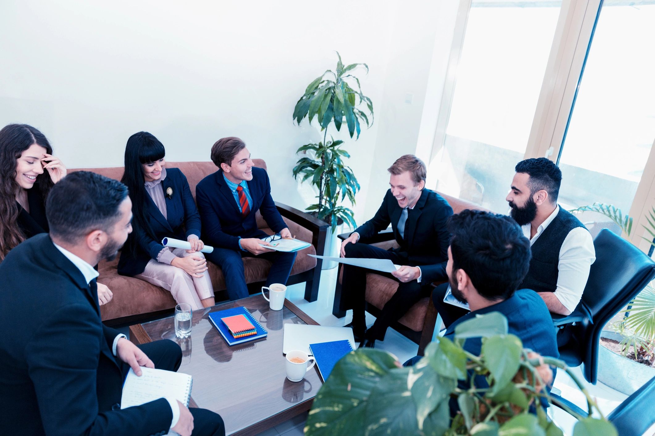 Business professional in discussion